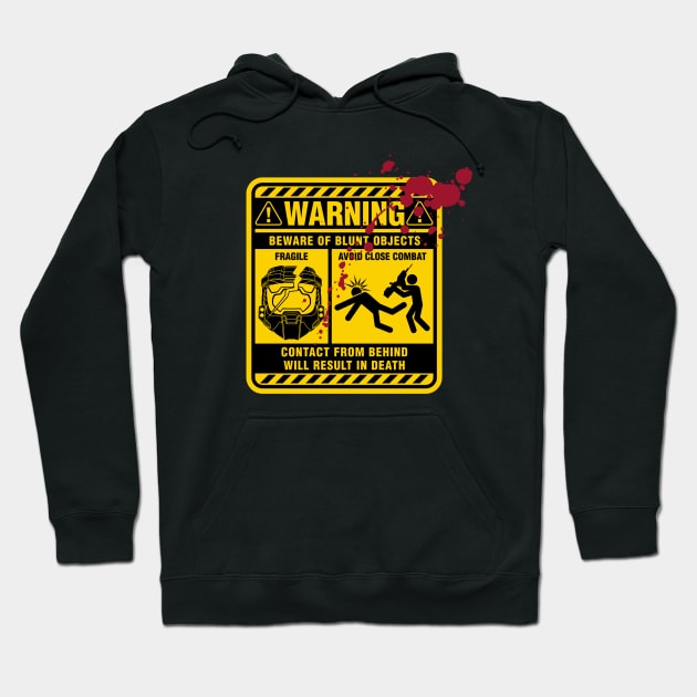 Mjolnir Warning Label Hoodie by SixEyedMonster